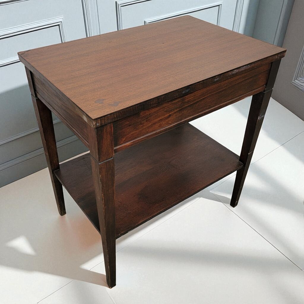 6974 Vintage Mid Century Maple Side #Table