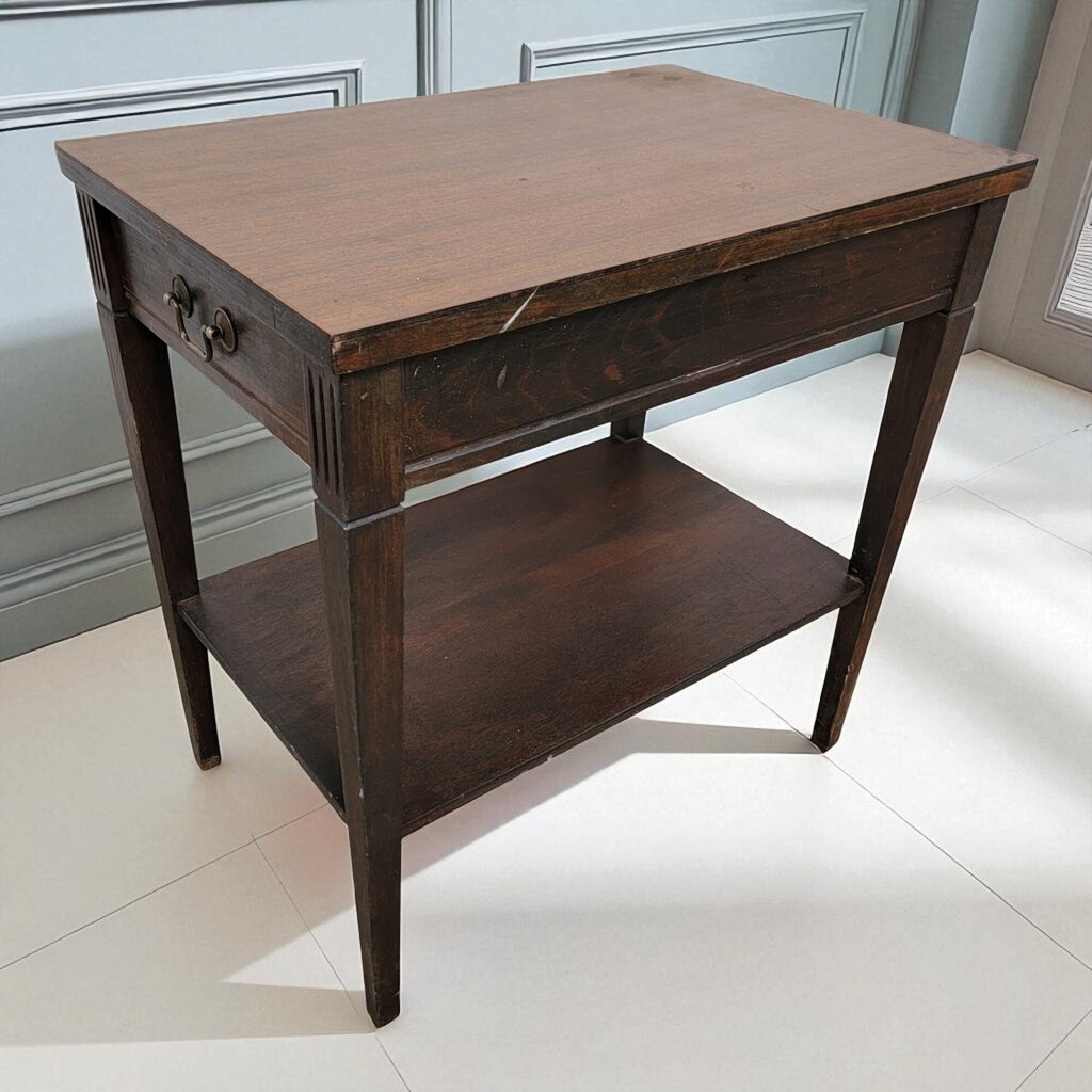 6974 Vintage Mid Century Maple Side #Table