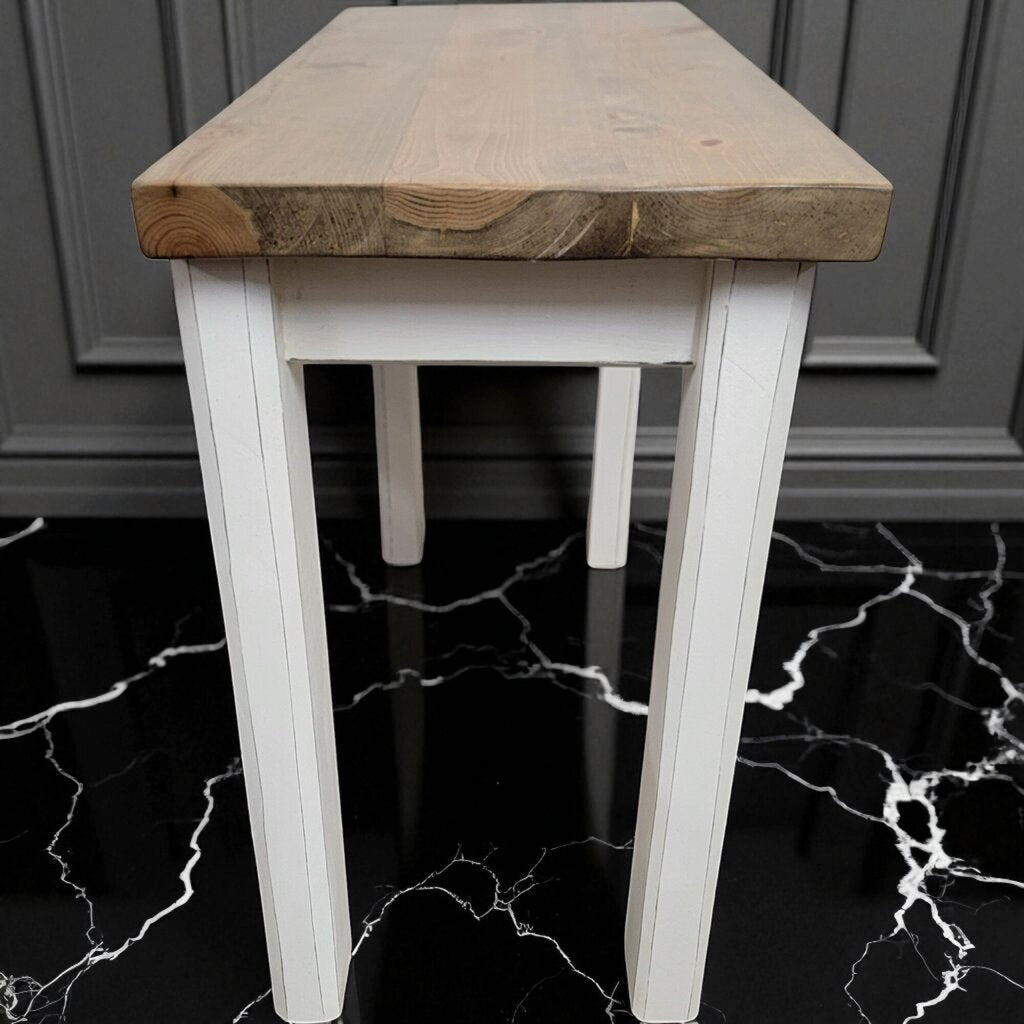 6996 Handcrafted White Leg Console #Table