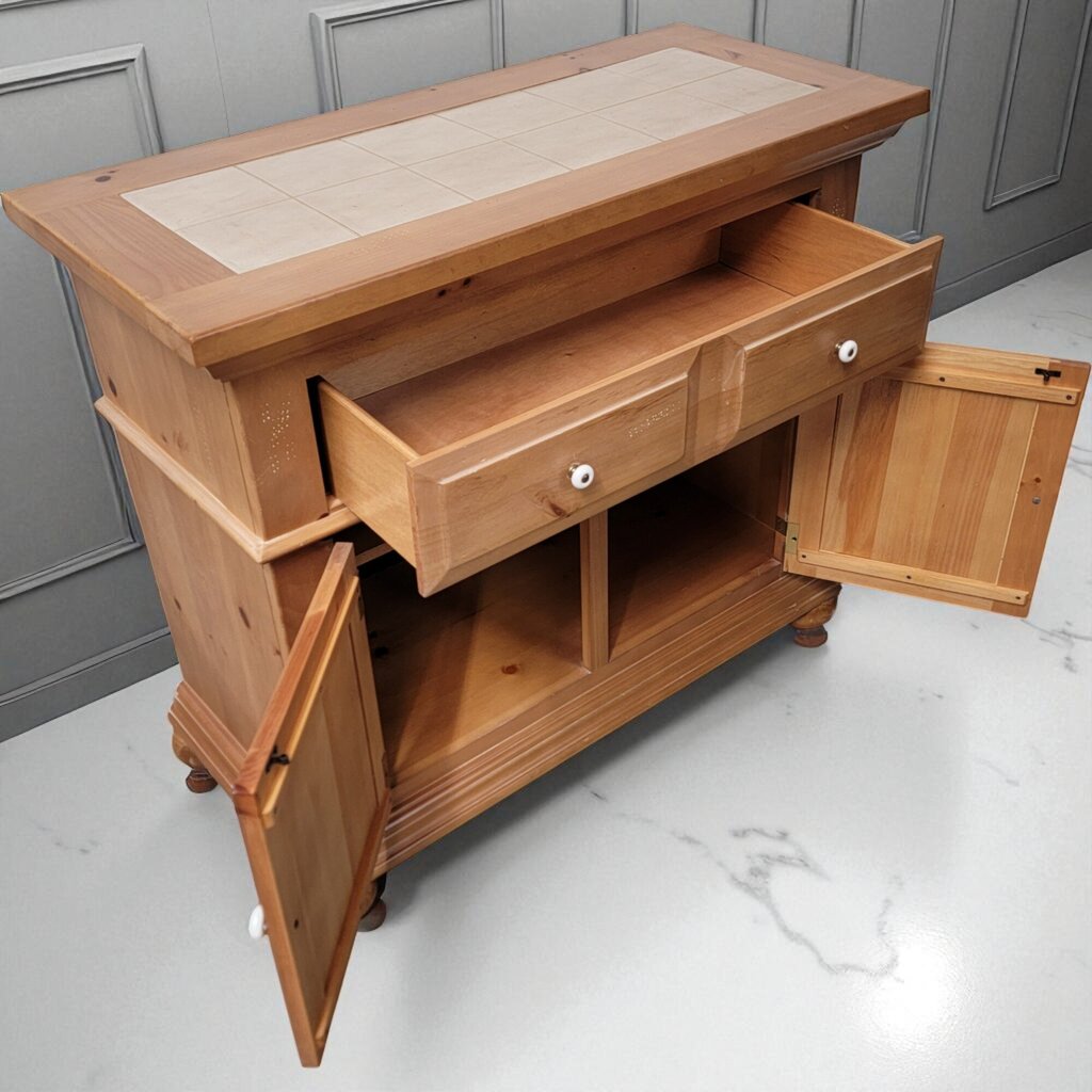 7046 Broyhill Kitchen Tile Top #Buffet with Ceramic Knobs