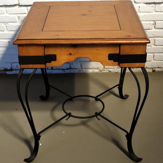 7049 Wood and Metal Side #Table