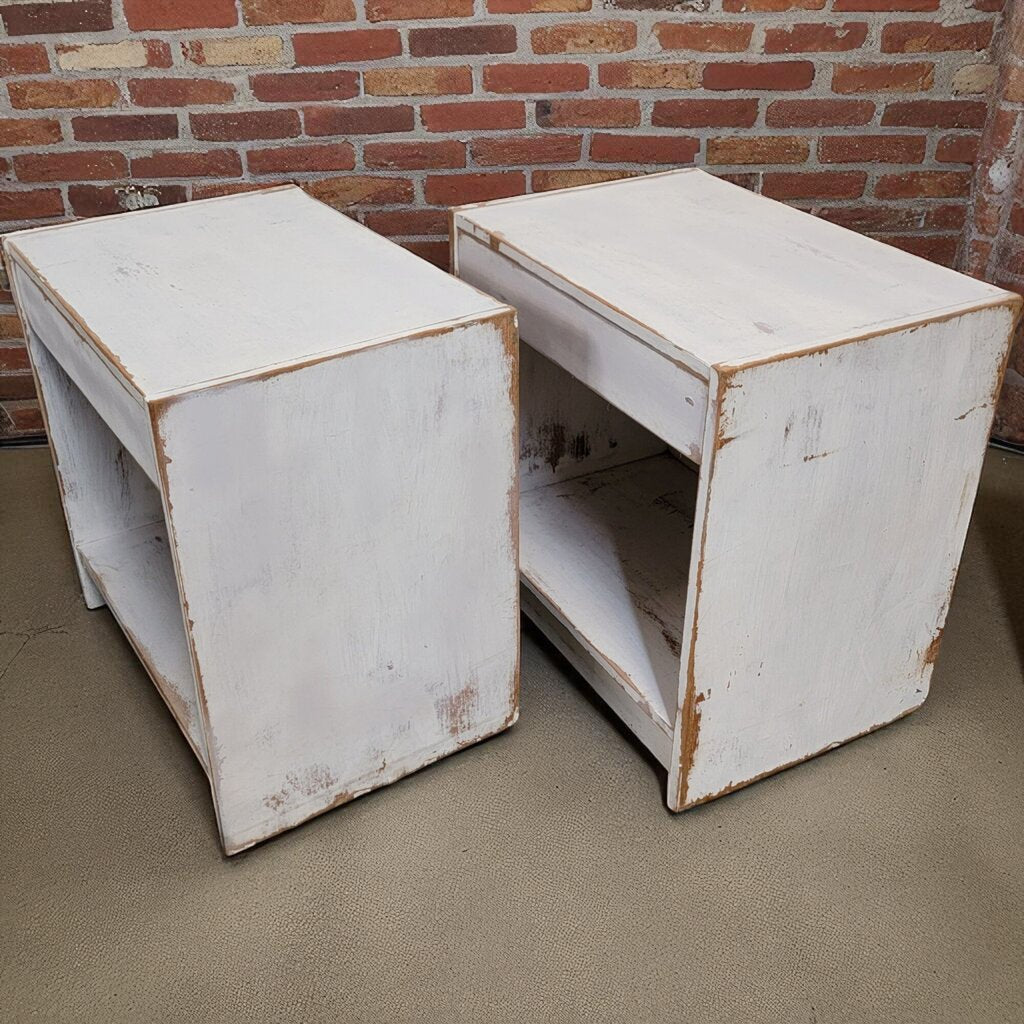 7051-7052 Shabby White #Nightstand With Drawer Furniture