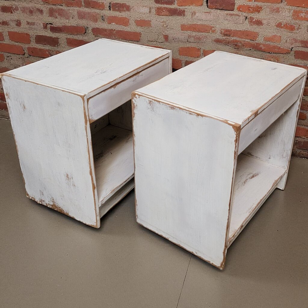 7051-7052 Shabby White #Nightstand With Drawer Furniture