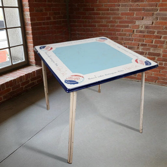 7053 Vintage Metal Top Pepsi Table Used Furniture