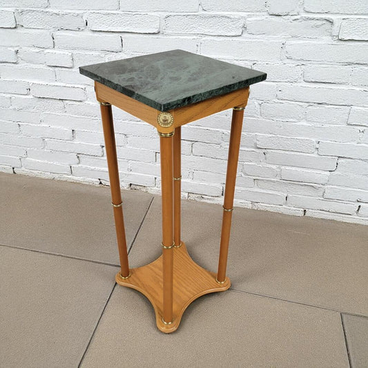 7070 Green Marble and Oak Accent #Table Used Furniture