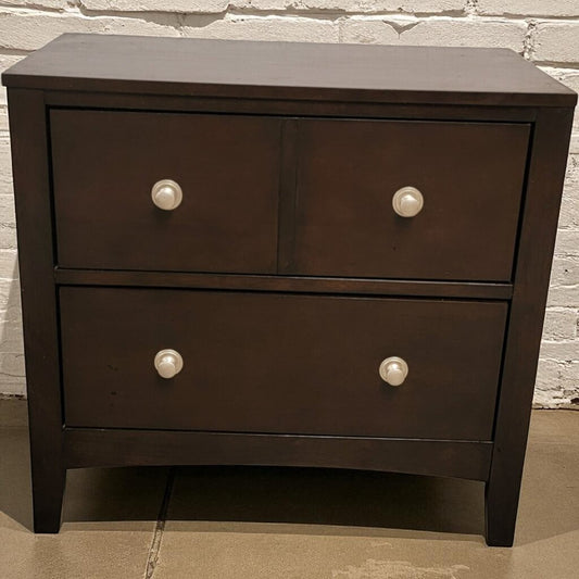 7084 Contemporary 2 Drawer Espresso Nightstand