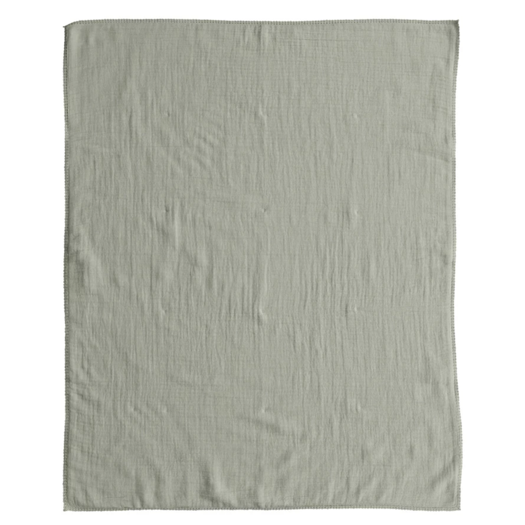 Cotton Double Cloth Baby Blanket w/ Trim in Bag | Green 40"L x 32"W Green New * Children's