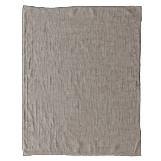 Cotton Double Cloth Baby Blanket w/ Trim