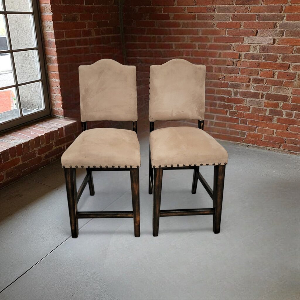 7127-7128 Nailhead Trim Microfiber #Barstool Used ~ Furniture