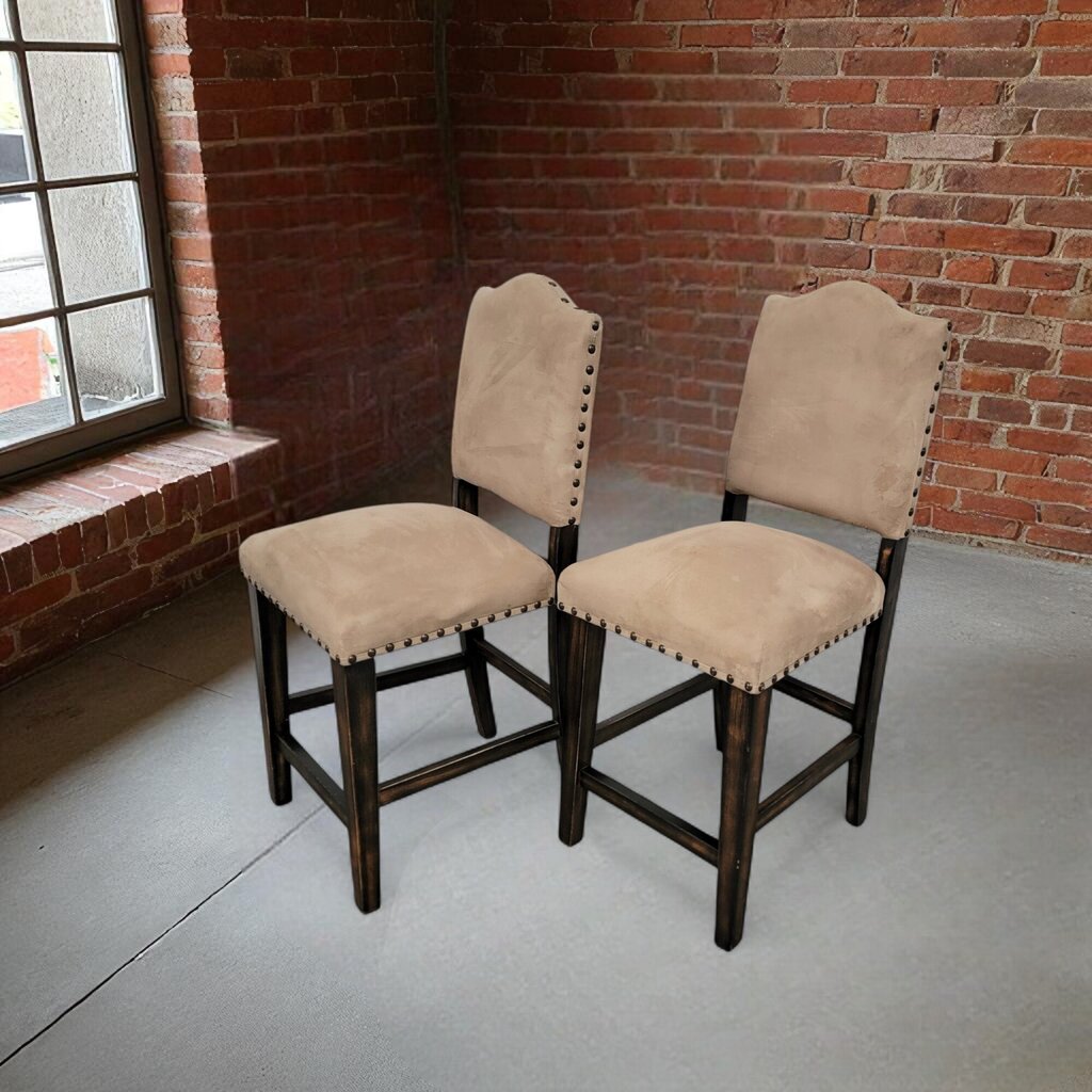 7127-7128 Nailhead Trim Microfiber #Barstool ~ Furniture