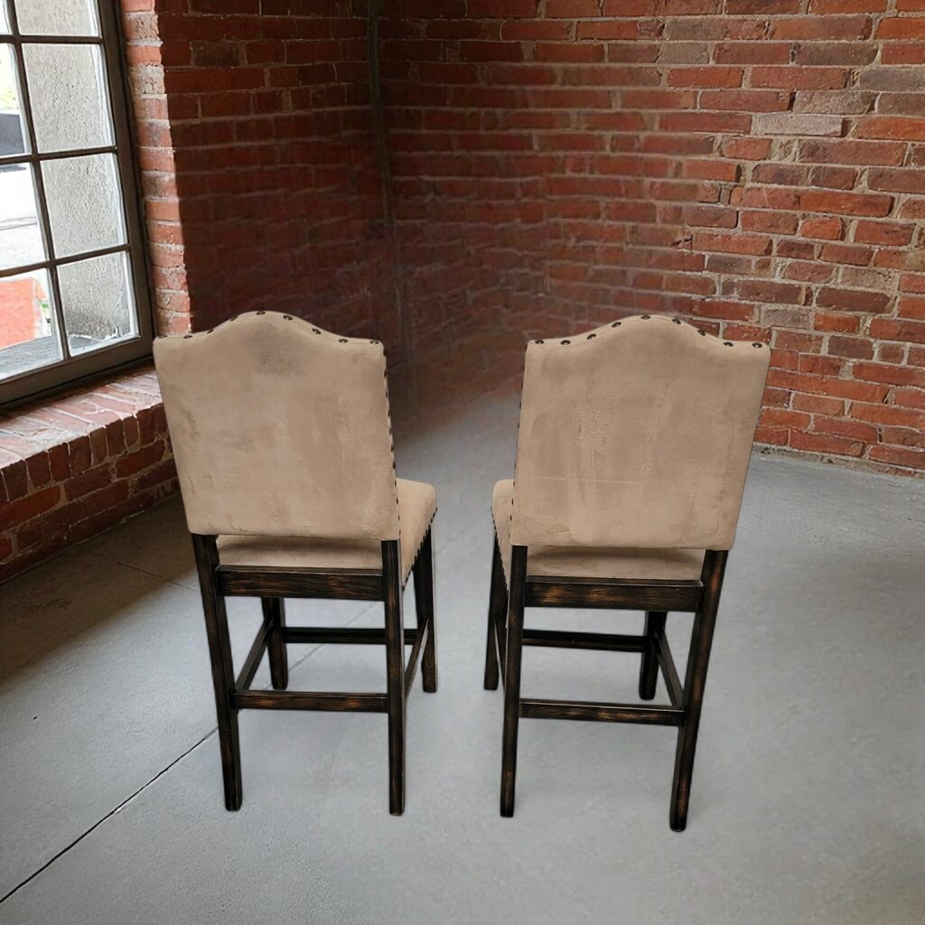 7127-7128 Nailhead Trim Microfiber #Barstool ~ Furniture