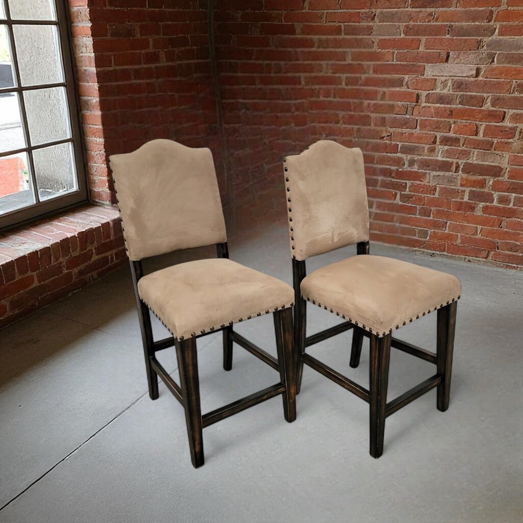 7127-7128 Nailhead Trim Microfiber #Barstool ~ Furniture