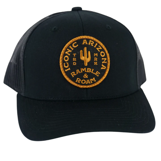 ICONIC ARIZONA- "THE SHOP" Rope Unstructured Hat BLACK New Handbags * Hats * Sunglasses * Accessories