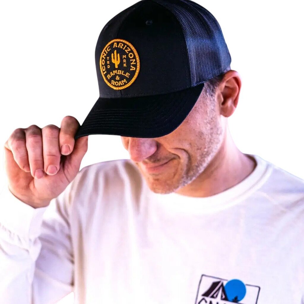 ICONIC ARIZONA- "THE SHOP" CURVED TRUCKER HAT BLACK New * Regional | Hats Bags Accessories