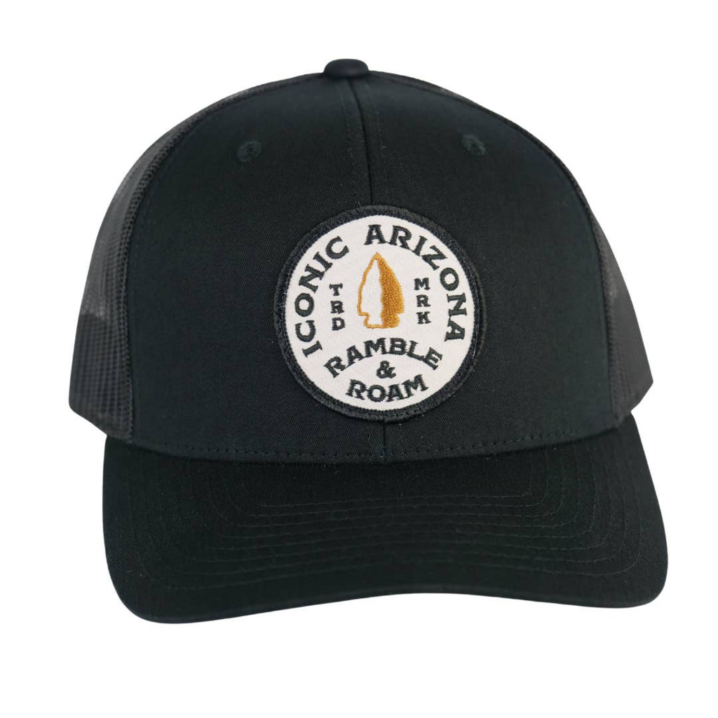 Iconic Arizona - Arrowhead Curved Truckers Hat - Black New * Regional | Hats Bags Accessories