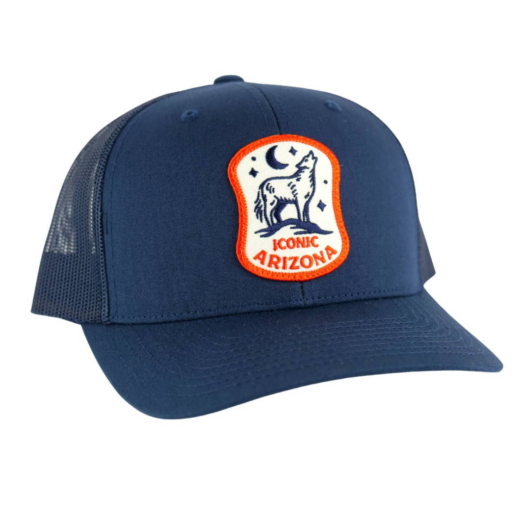 Iconic Arizona - Yote Curved Trucker Hat - Navy