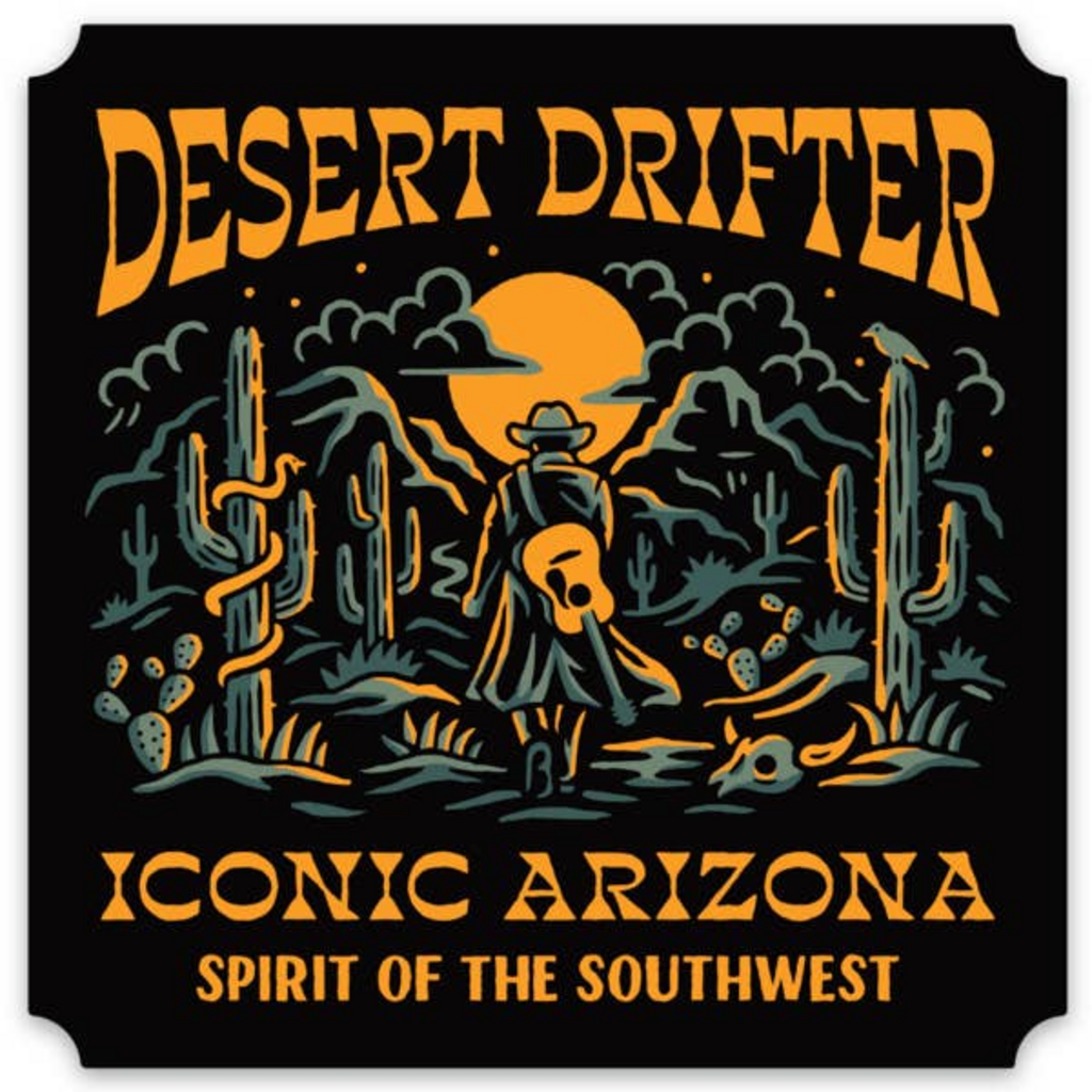 Iconic Arizona - Desert Drifter Sticker New Stickers & Stationery