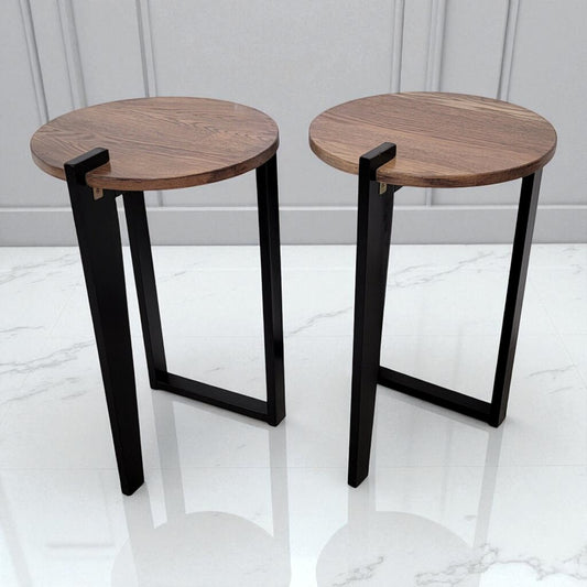 7145-7146 Sundial Contemporary Round End Table Used ~ Furniture