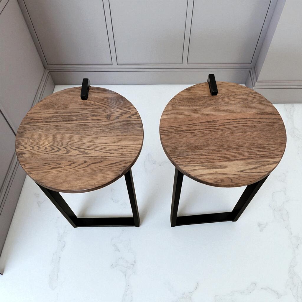 7145-7146 Sundial Contemporary Round End Table Furniture