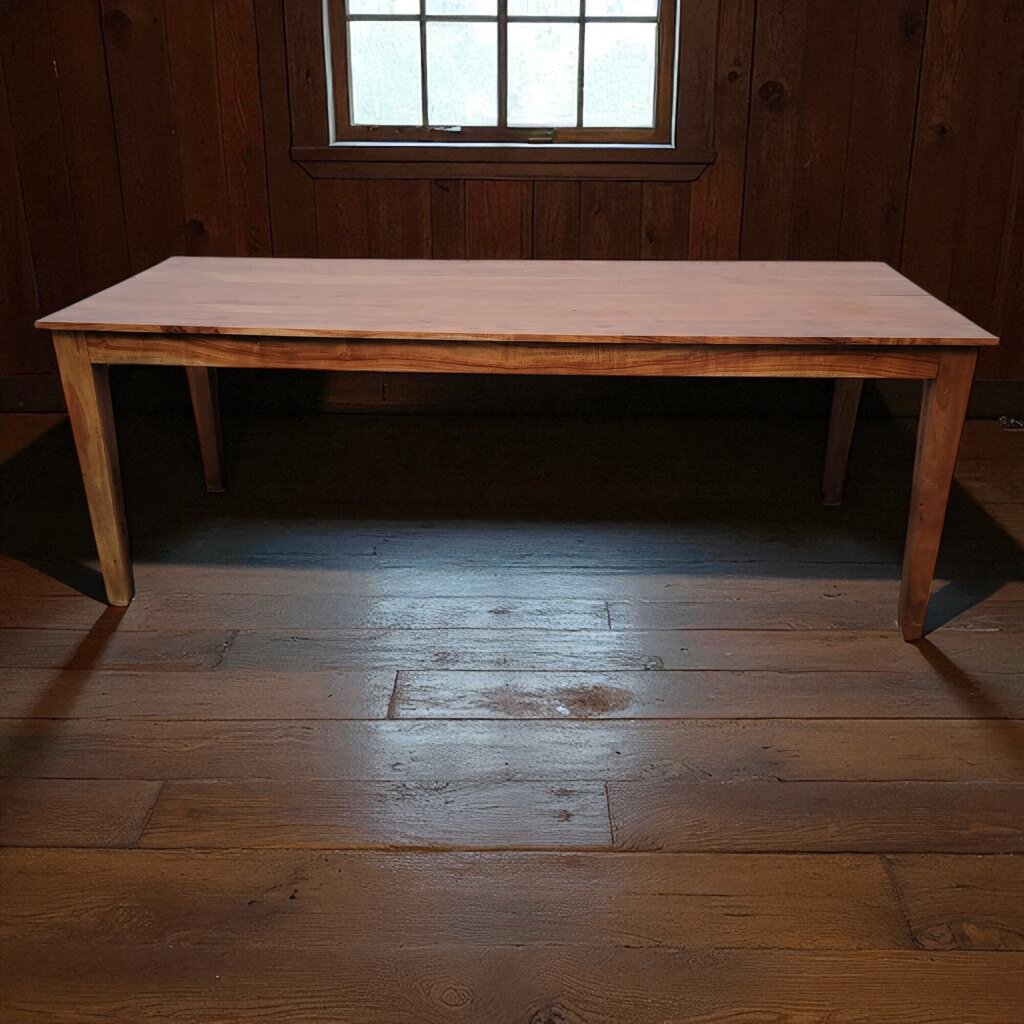 7132 Very Long Acacia Wood Table and 2 Upholstered #Bench ~ Furniture