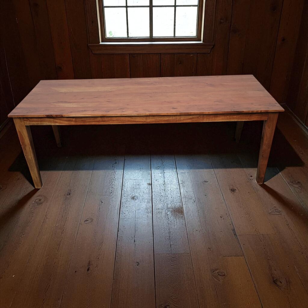 7132 Very Long Acacia Wood Table and 2 Upholstered #Bench ~ Furniture