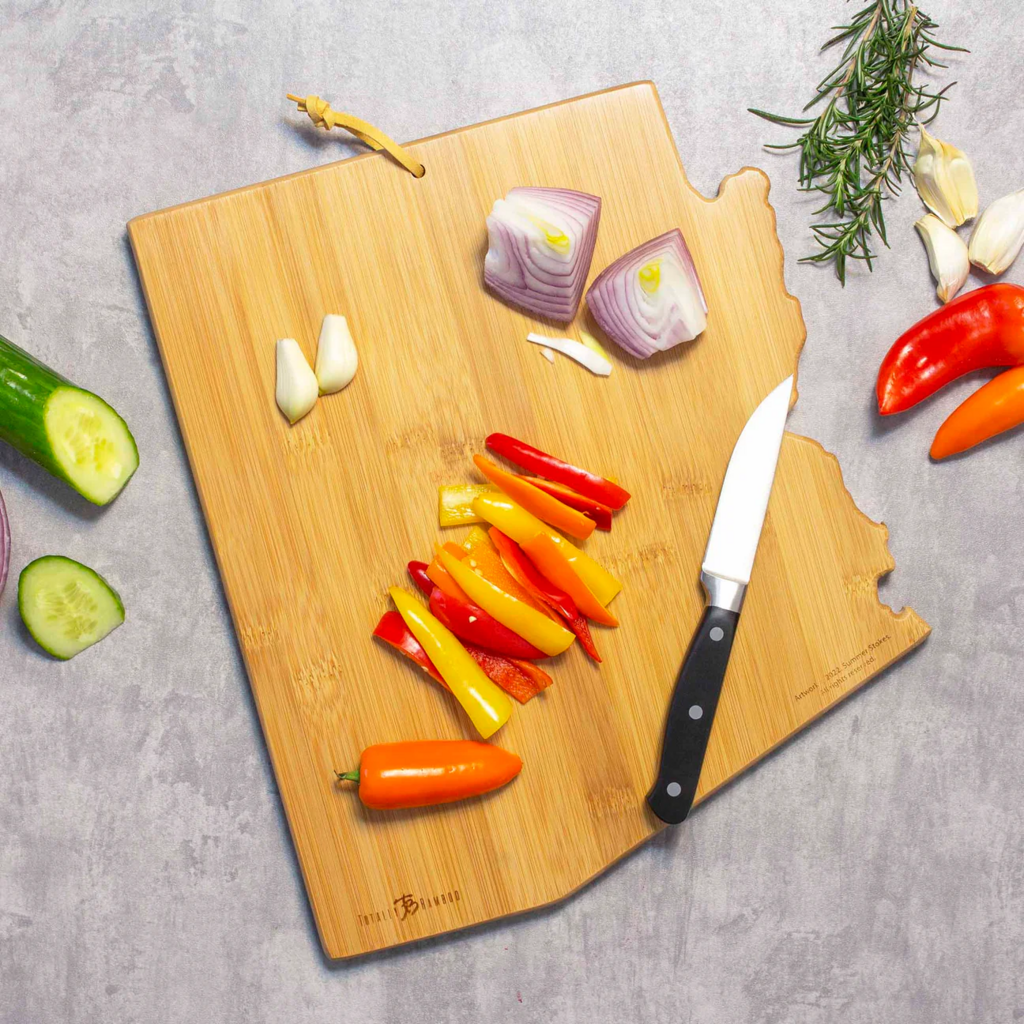 BAMBOO CUTTING BOARD - ARIZONA STATE MAP * Regional