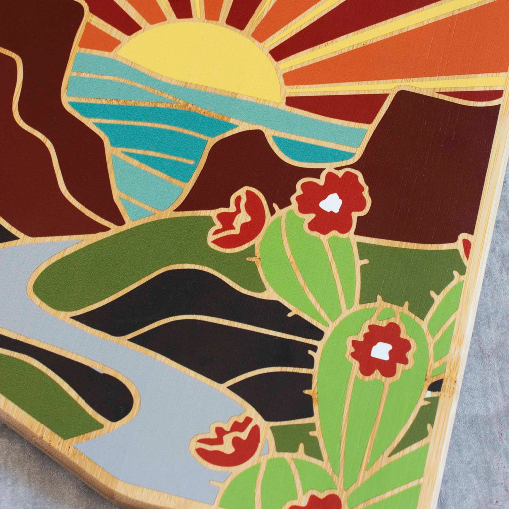 BAMBOO CUTTING BOARD - ARIZONA STATE MAP * Regional