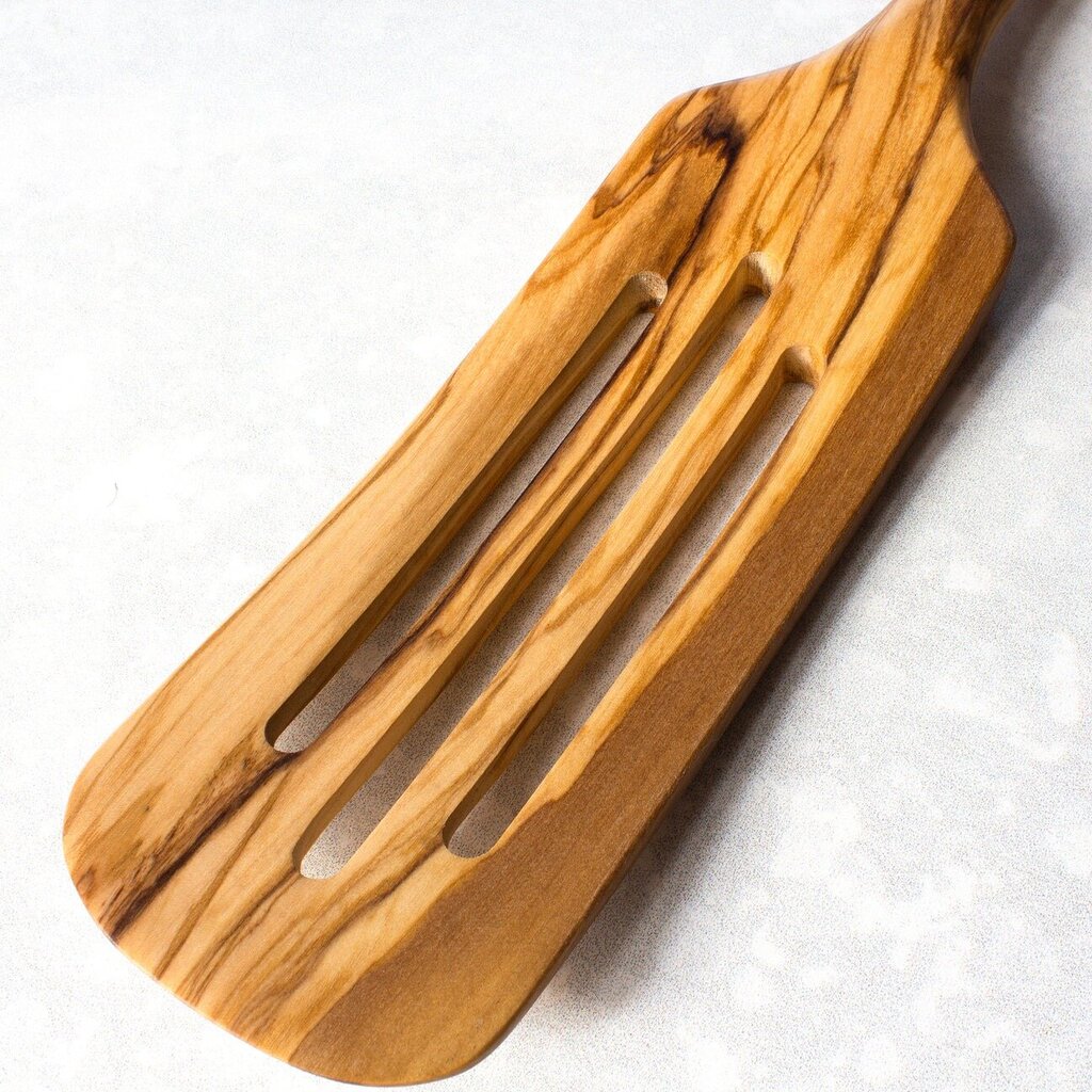Rock & Branch® Olive Wood Slotted Spurtle * Home