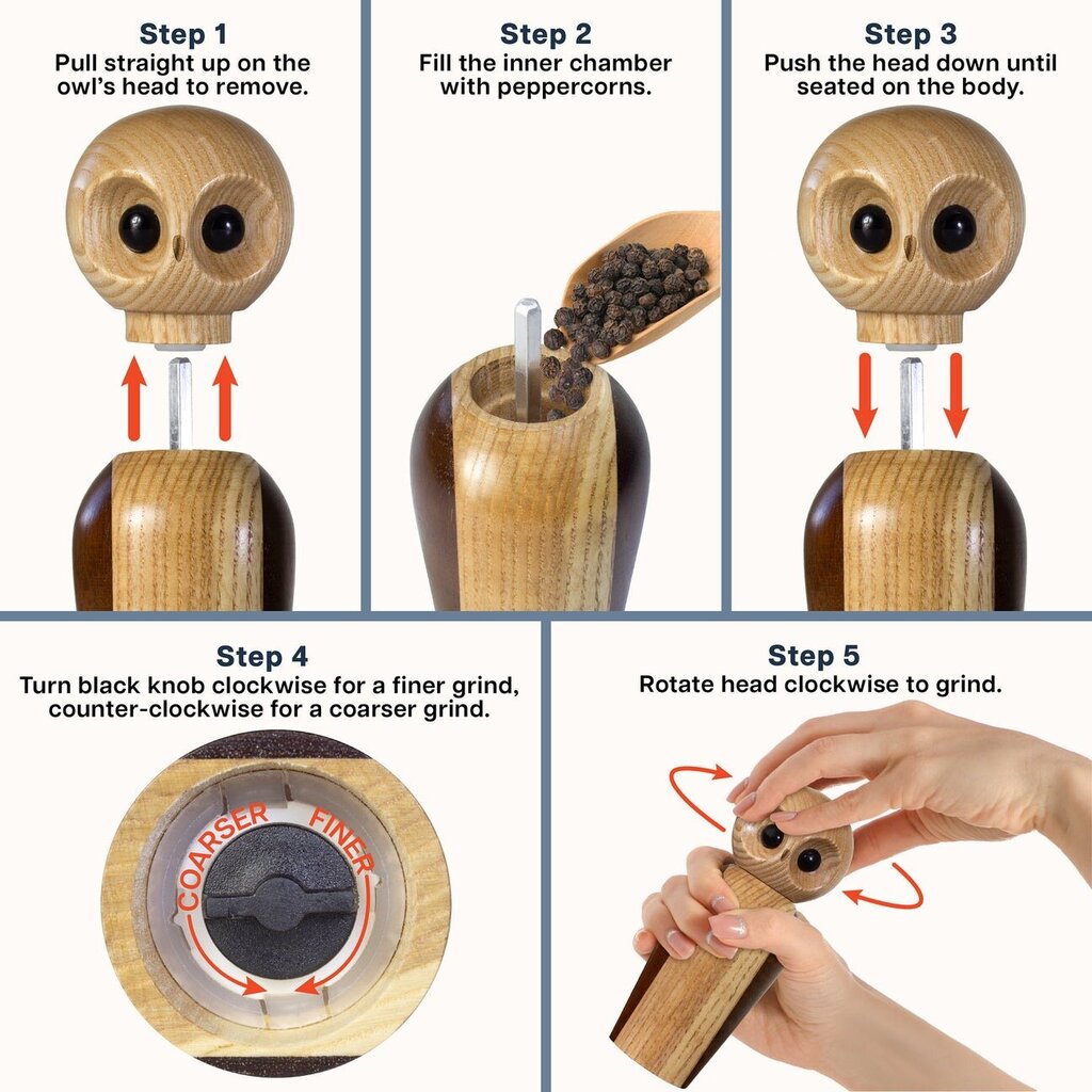 Rock & Branch® Owl Pepper Mill