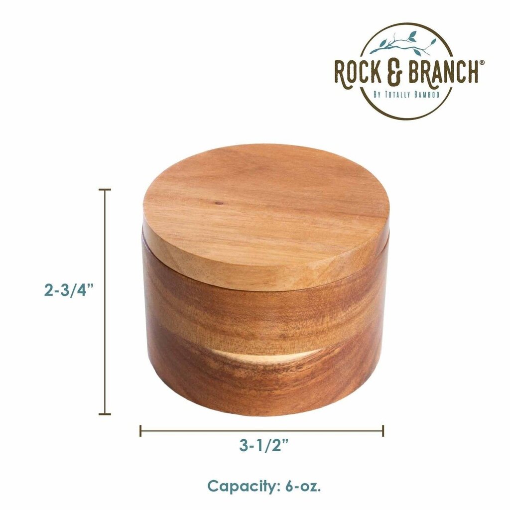 Rock & Branch® Acacia Salt Box, 6-Oz. Capacity