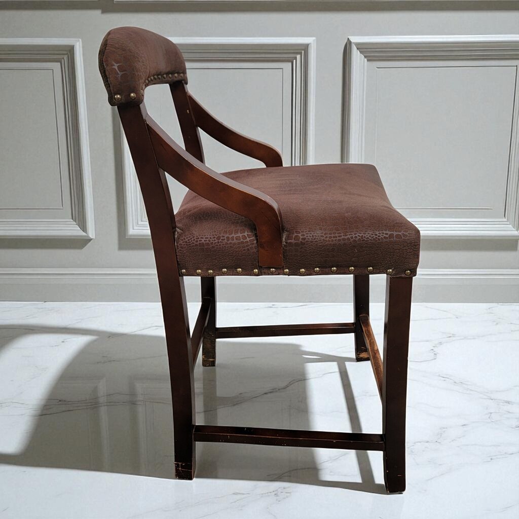 7160 Brown Upholstered Bar Chair ~ Furniture