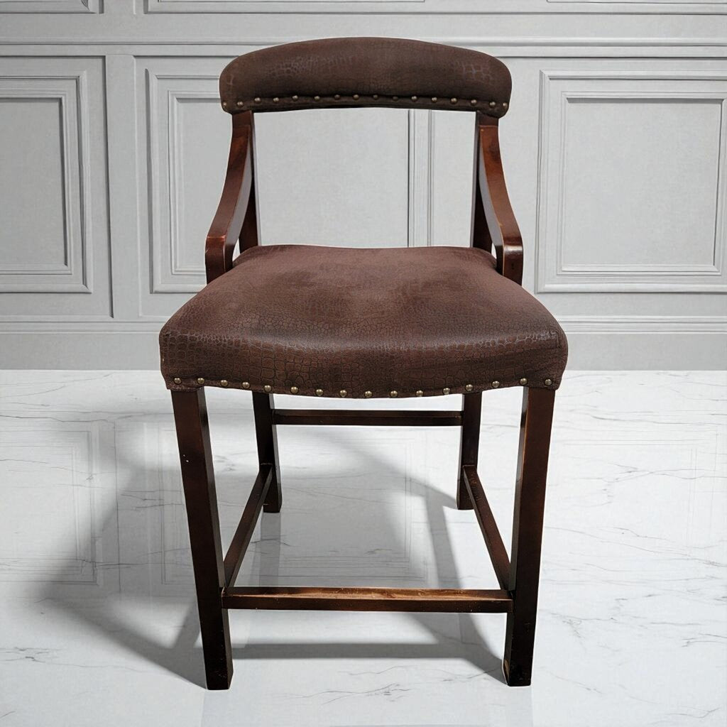 7160 Brown Upholstered Bar Chair ~ Furniture