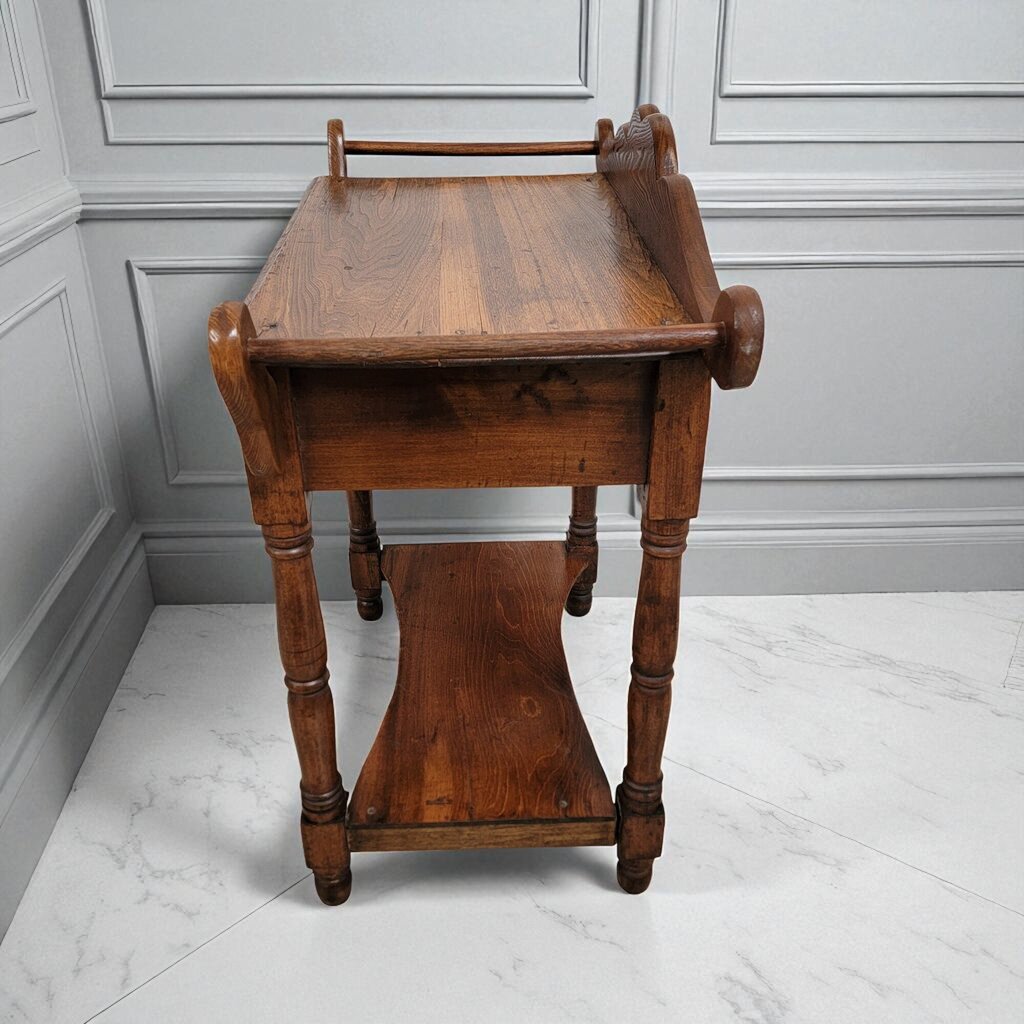 7163 Vintage 2 Tier Side Table with Drawer Furniture