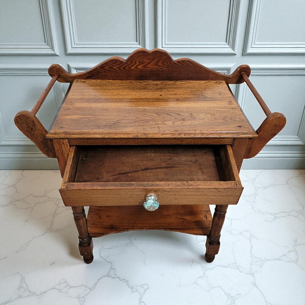 7163 Vintage 2 Tier Side Table with Drawer Furniture