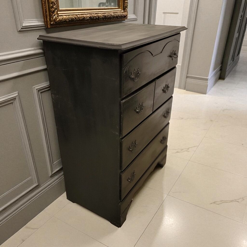 7169 Harmony House Black 4 Drawer #Chest Furniture