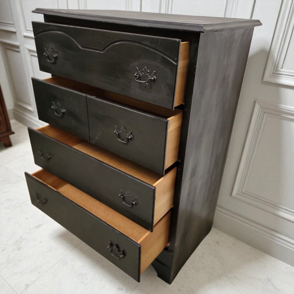 7169 Harmony House Black 4 Drawer #Chest Furniture