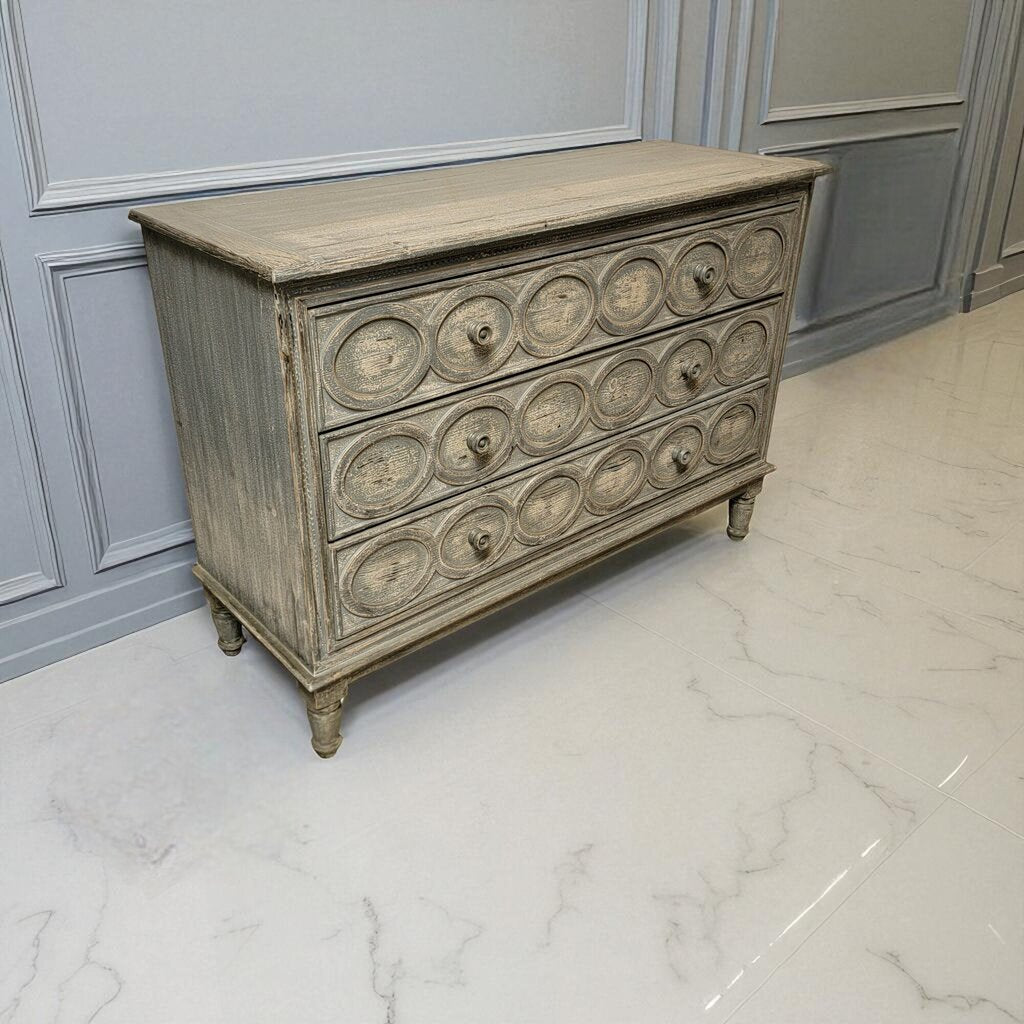 7173 Distressed Blue 3 Drawer Farmhouse #Dresser Furniture