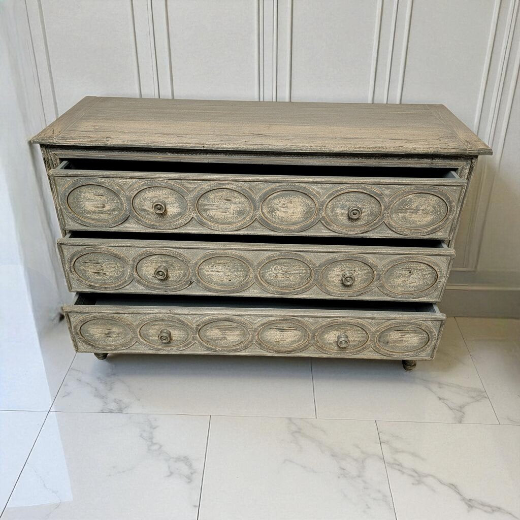 7173 Distressed Blue 3 Drawer Farmhouse #Dresser Furniture