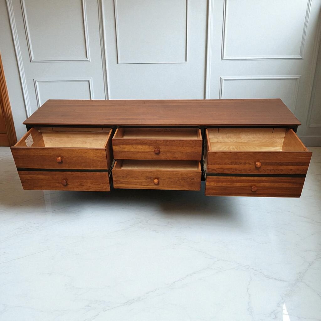 7176 Ethan Allen 4 Drawer Filing #Credenza Furniture