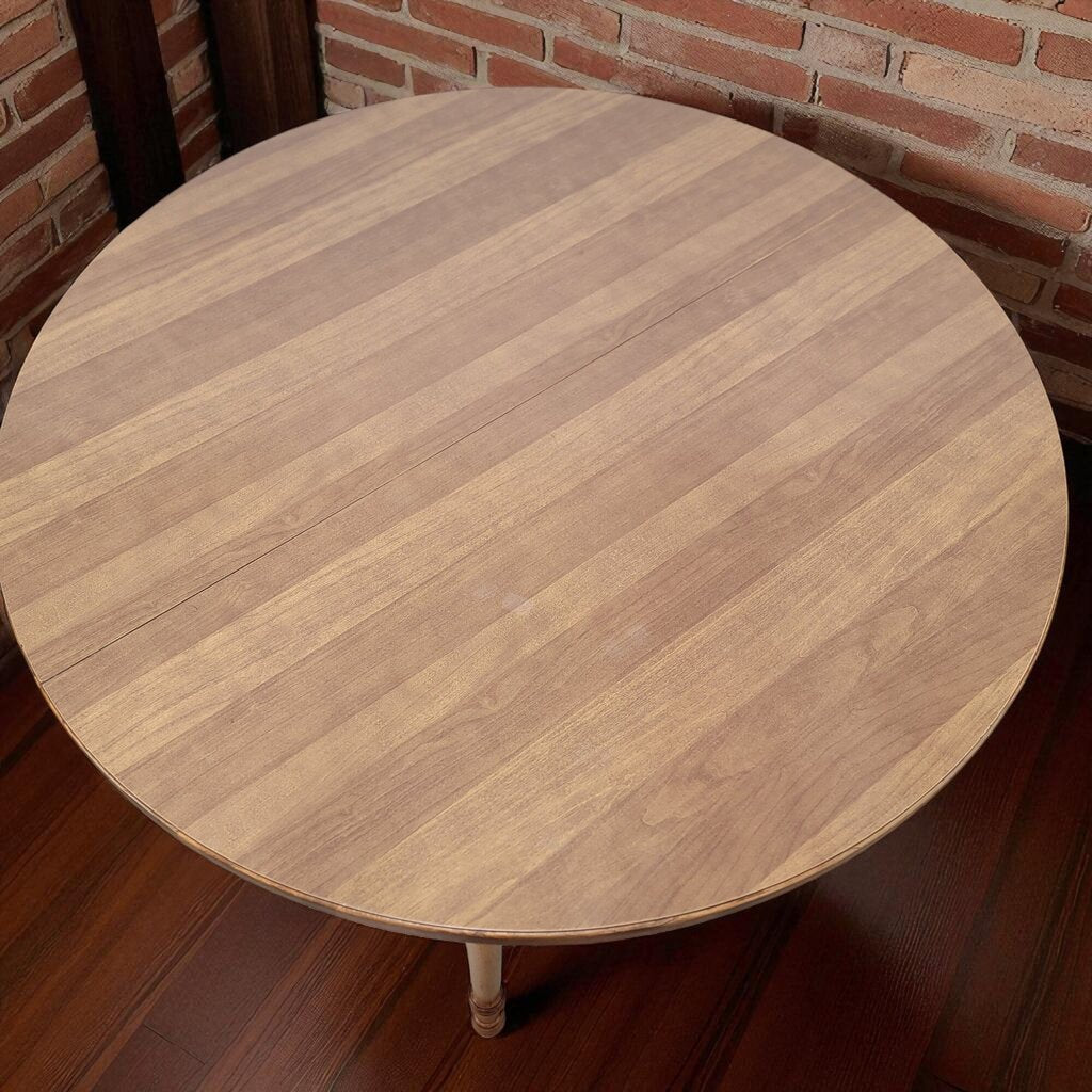 7178 Early American Round Wood #Table with 4 Chairs Furniture