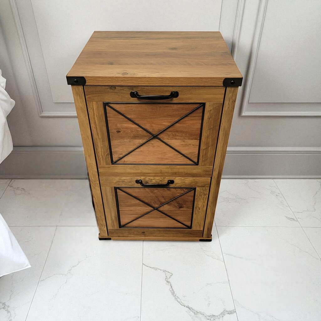 7189 Farmhouse Style 2 Drawer File Cabinet Used Furniture
