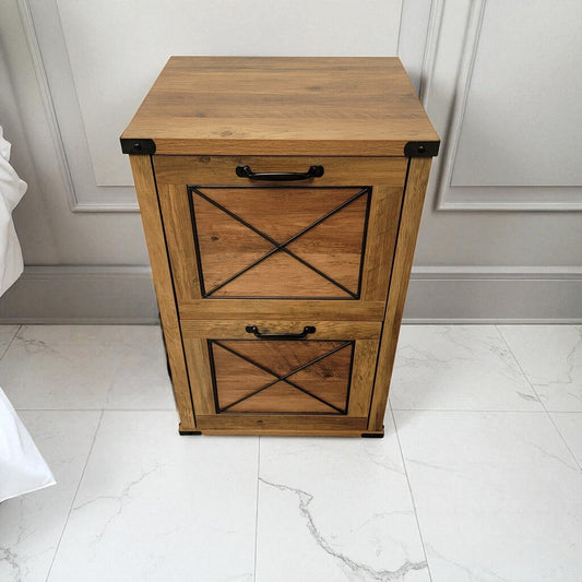 7189 Farmhouse Style 2 Drawer File Cabinet Used Furniture