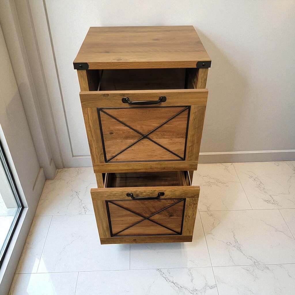 7189 Farmhouse Style 2 Drawer File Cabinet Furniture