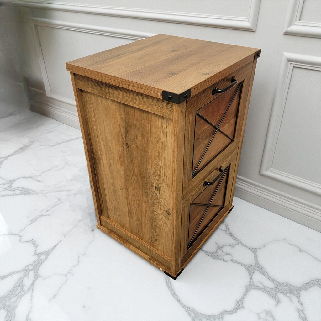 7189 Farmhouse Style 2 Drawer File Cabinet Furniture