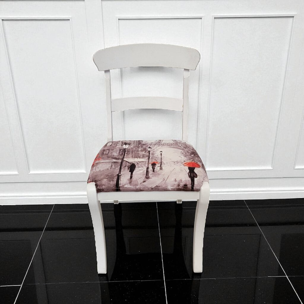 7197 Paris Style White Wood #Chair Used Furniture