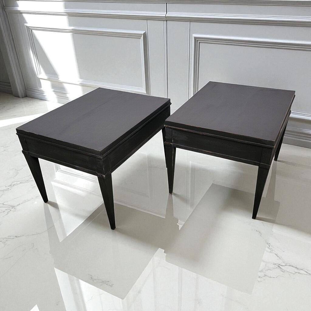 7203-7204 Shabby Black Lane Side #Table with Drawer Furniture