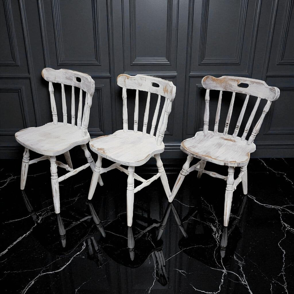7206-7208 Shabby White Early American Dining #Chair Furniture