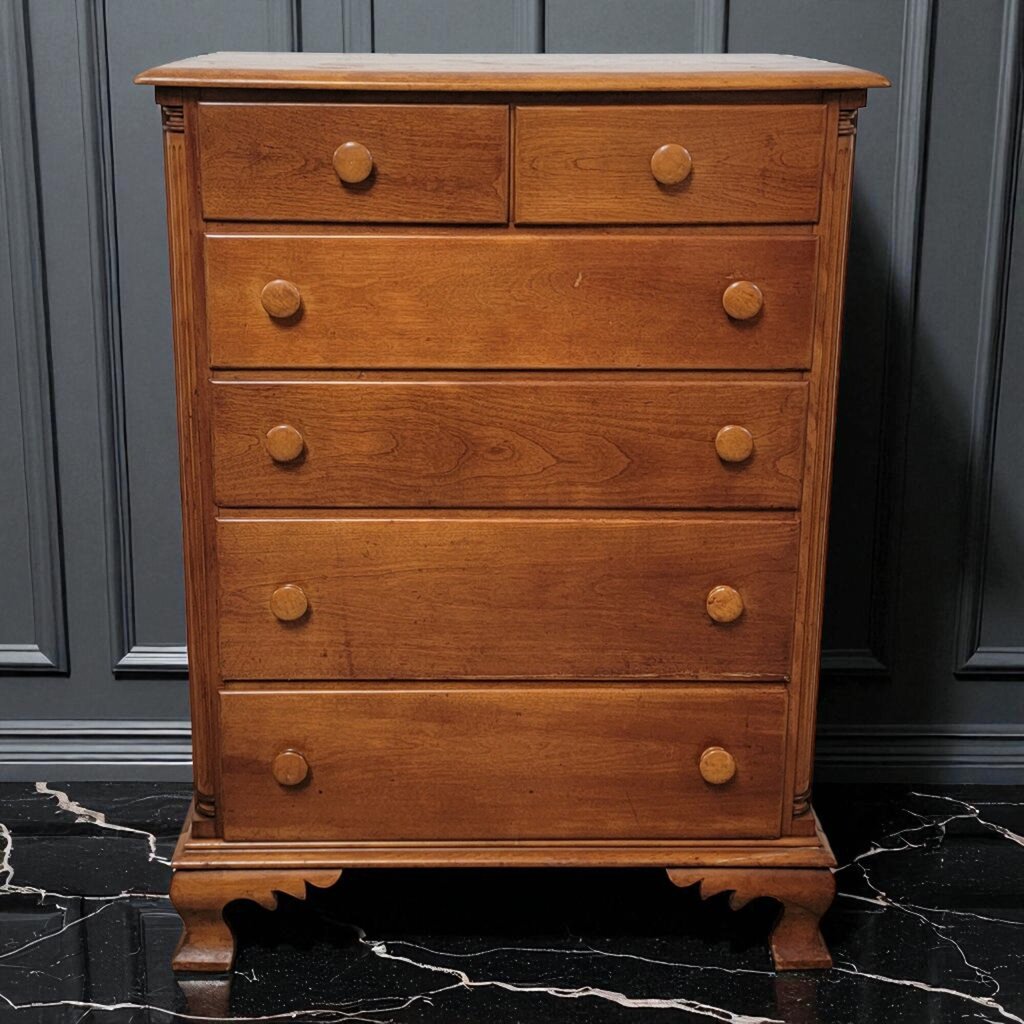 7229 Vintage Maple 6 Drawer Chest Furniture