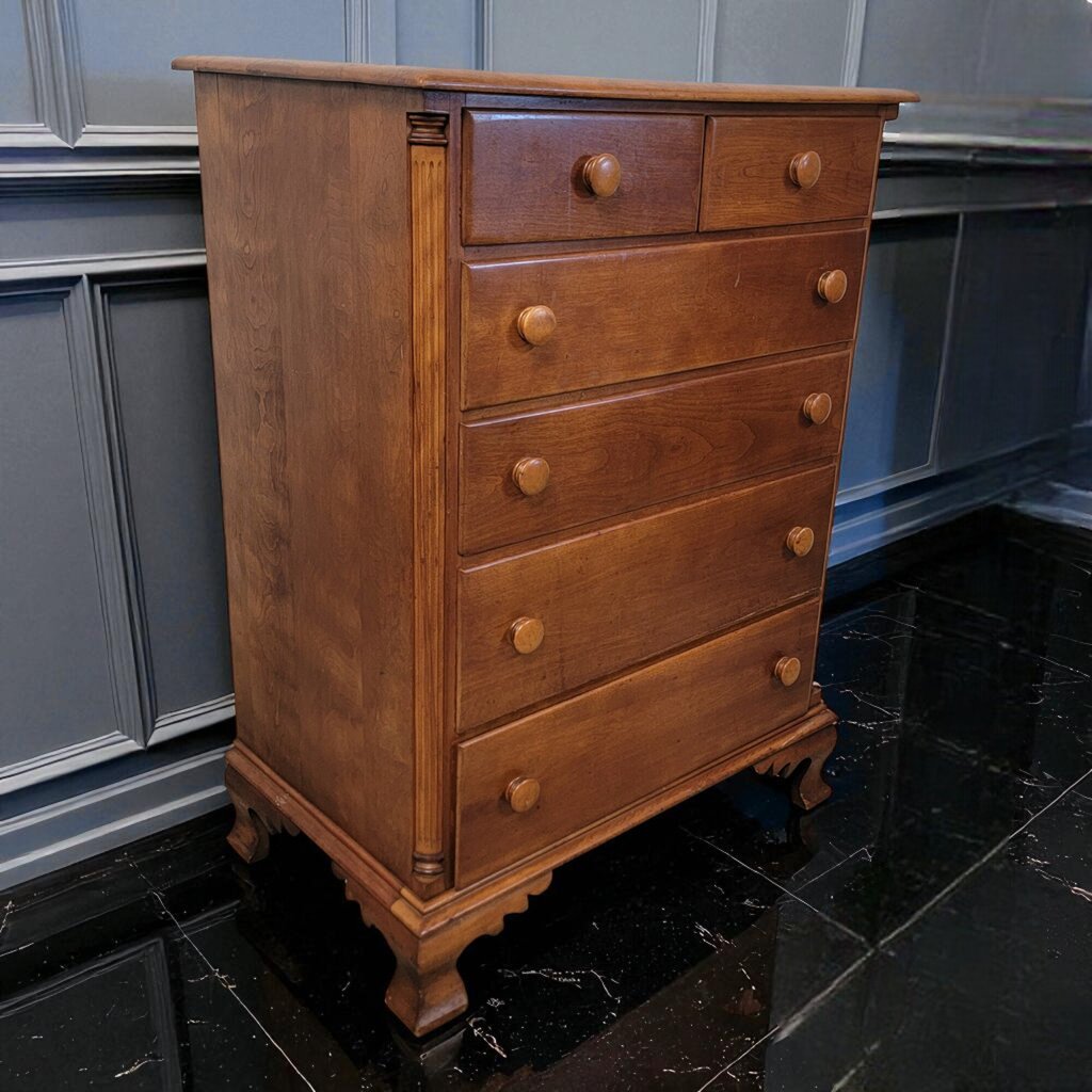 7229 Vintage Maple 6 Drawer Chest Furniture
