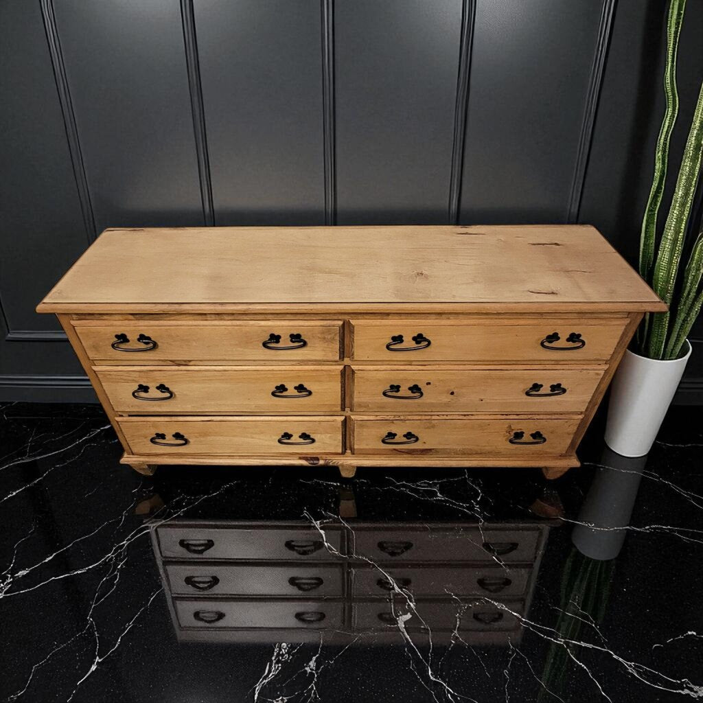 7231 Traditional Solid Mexican Pine 6 Drawer #Dresser Furniture